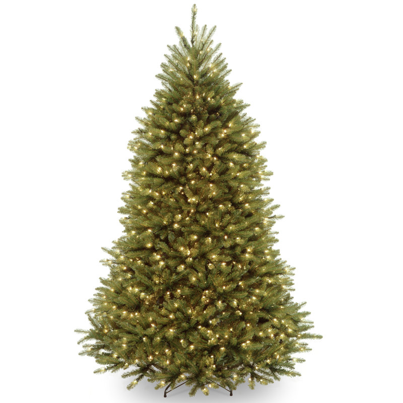 Green Christmas Tree With White Lights 
